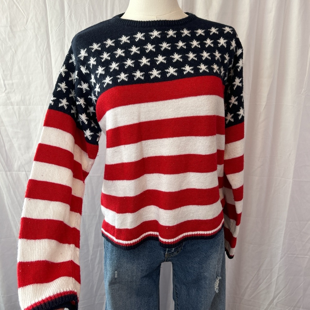 Patriotic American Flag Sweater